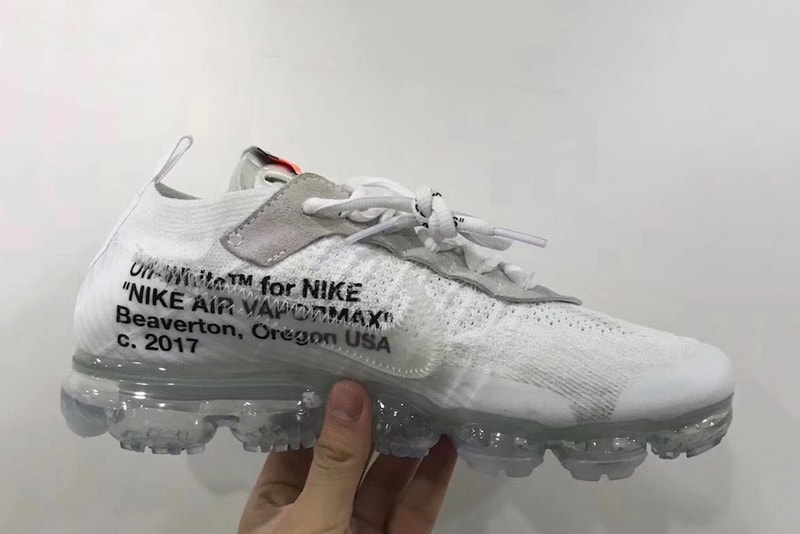 Nike Air VaporMax Blanche Avec Empeigne Flyknit Swoosh Translucide