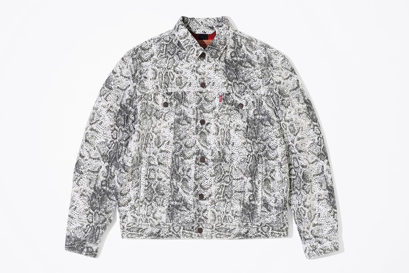 Collection Supreme Levis Automne Hiver 2017 Imprimé Serpent Lookbooks