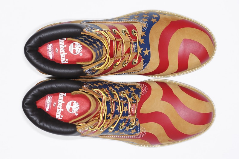 Supreme Timberland Juelz Santana 6-Inch Boot Stars and Stripes Drapeau Américain Ari Marcopoulos