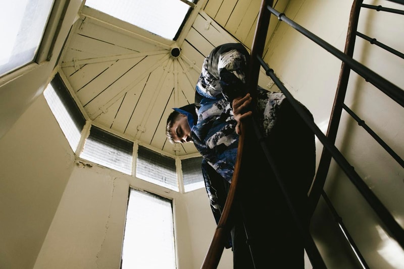 Parka Moutain Supreme x The North Face, Nylon Et Paysage Montagneux
