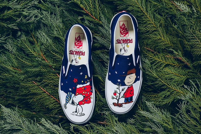 Vans Slip-On Peanuts Joyeux Noël, Charlie Brown ! Sapin