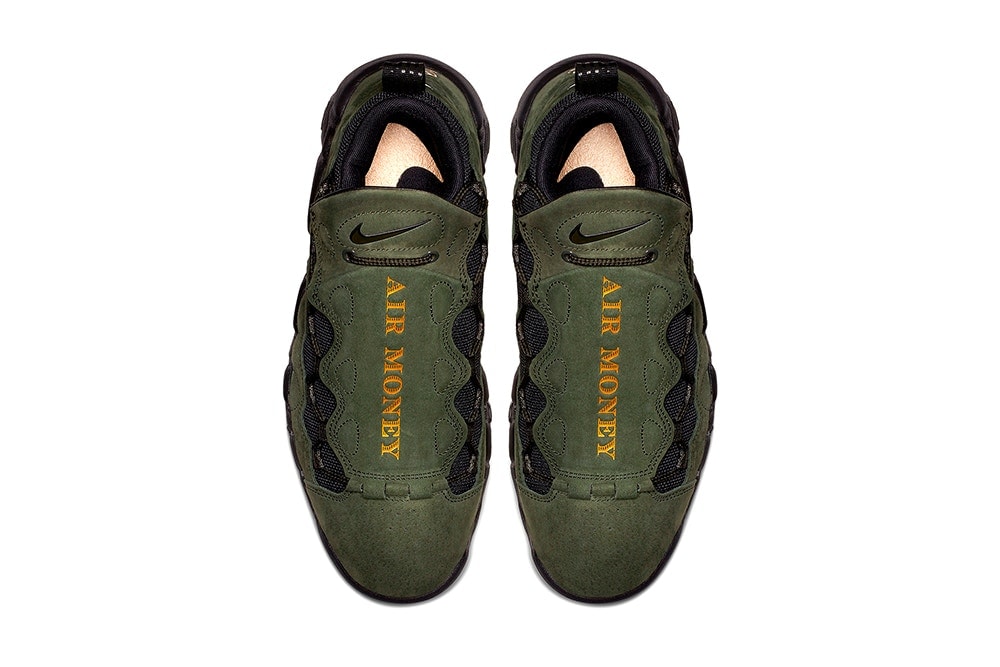 Lookook Nike Air More Money Pack "Global Currency" Sur Fond Blanc