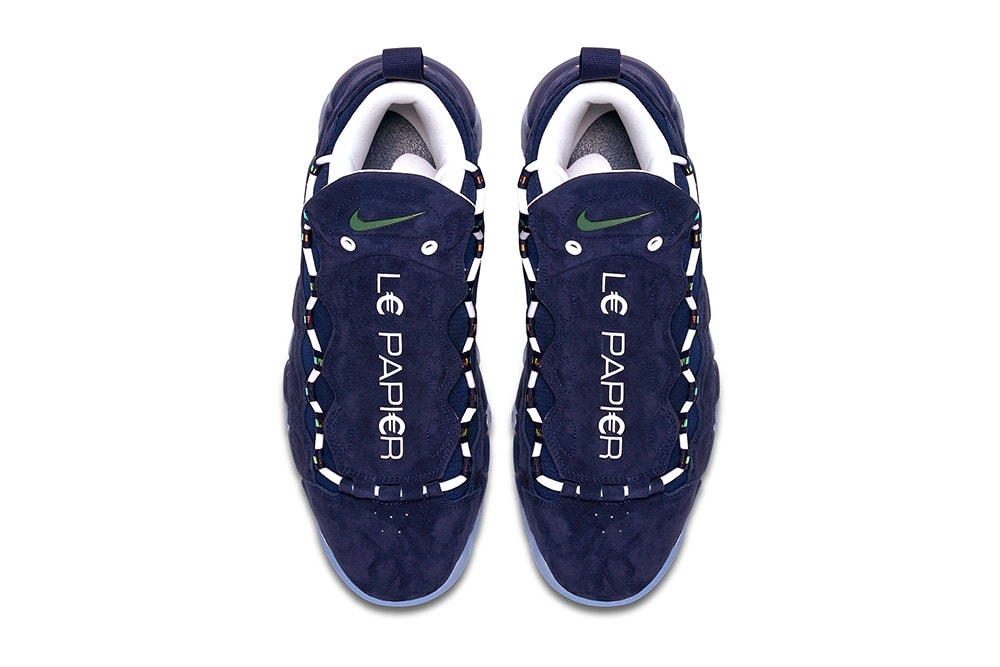 Lookook Nike Air More Money Pack "Global Currency" Sur Fond Blanc