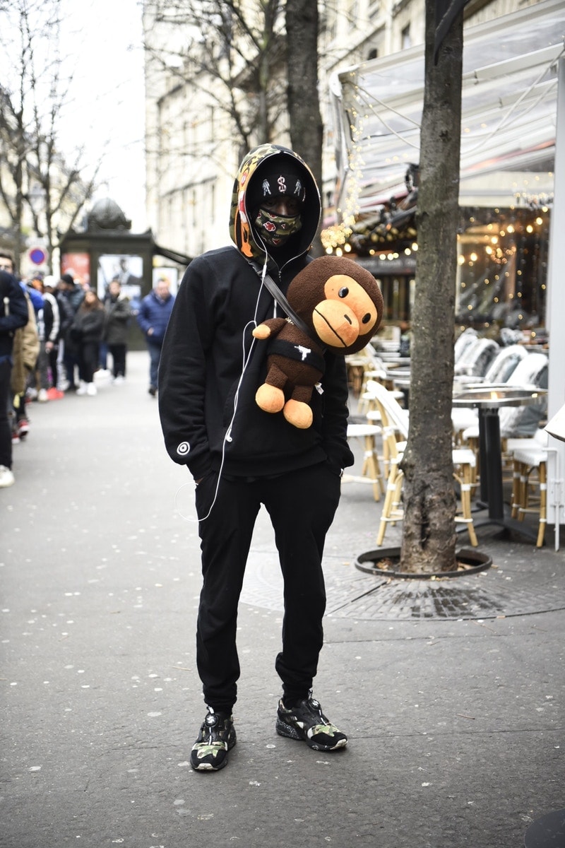 Street style Paris BAPE