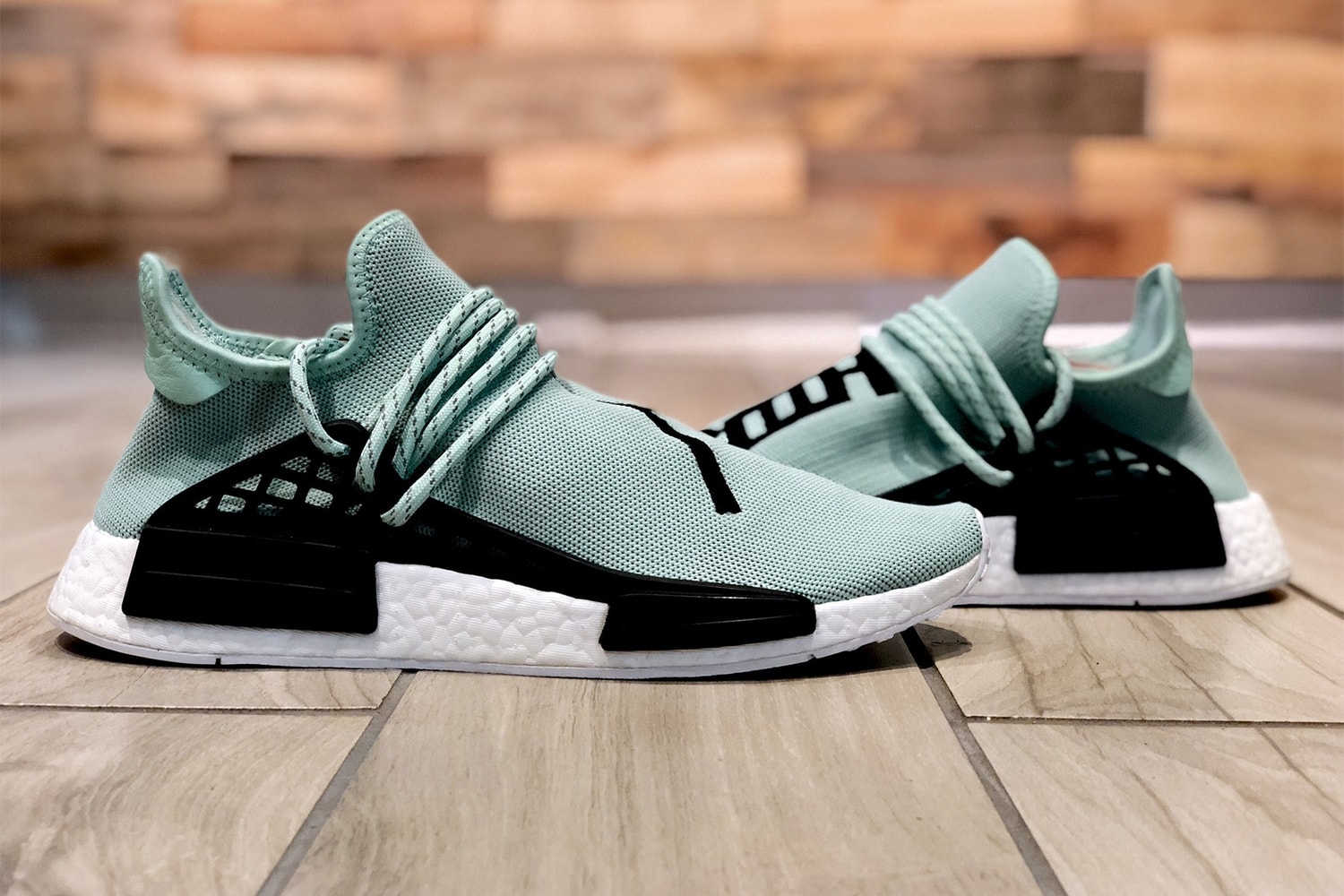 Pharrell Williams adidas Originals Hu NMD Vert Menthe Poivrée Lettres Chinoises