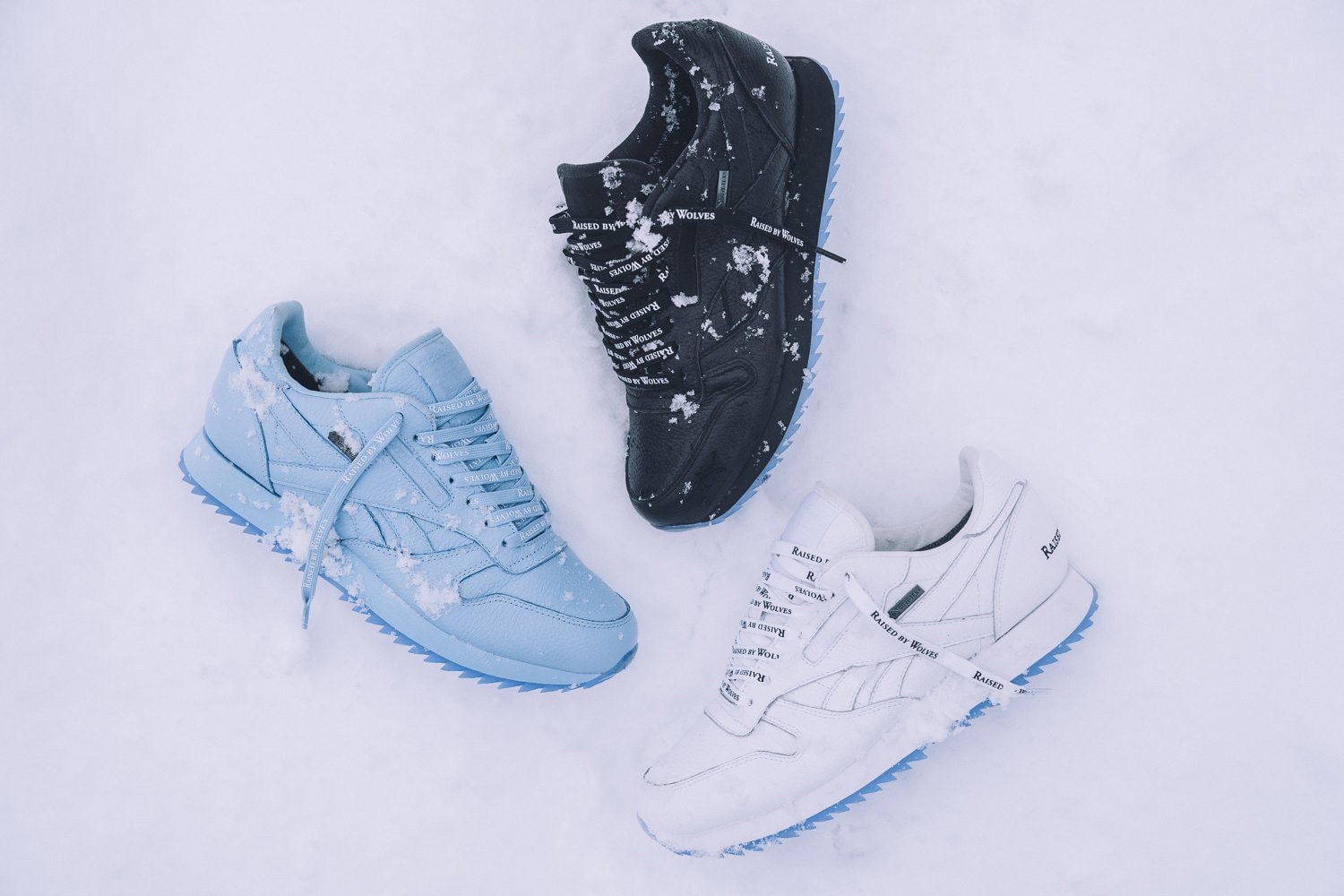 Raised by Wolves Reebok Classic Leather GORE-TEX Bleu Glacial Noir Blanc
