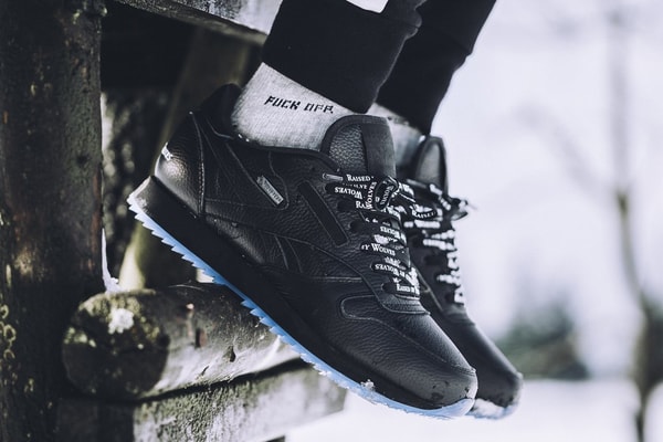 Raised by Wolves Reebok Classic Leather GORE-TEX Bleu Glacial Noir Blanc
