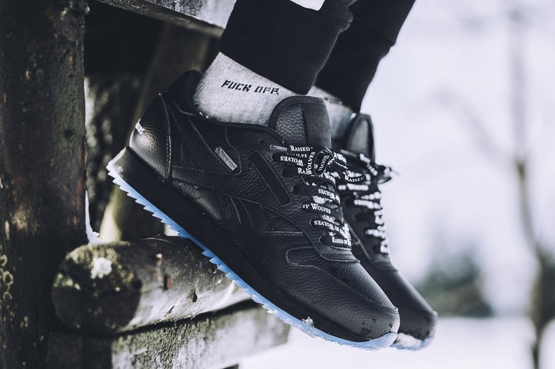 Raised by Wolves Reebok Classic Leather GORE-TEX Bleu Glacial Noir Blanc