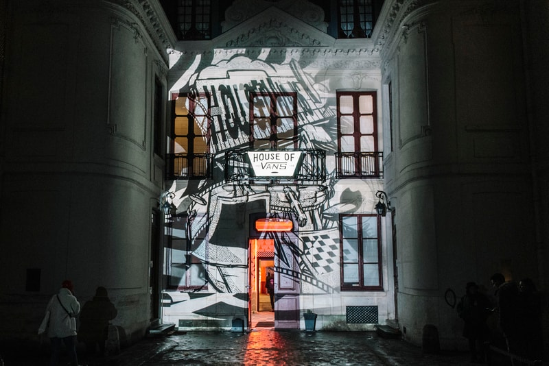 Immeuble Vans événement projection