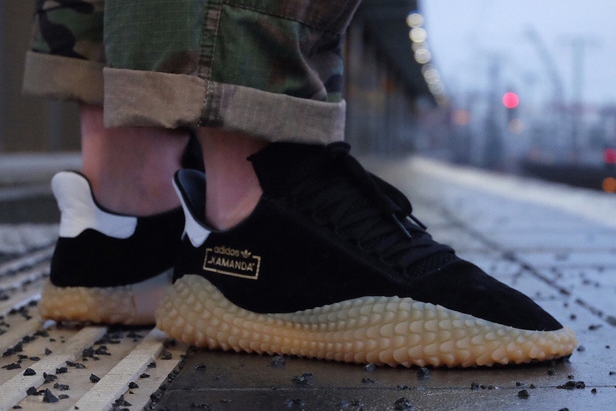 adidas Originals Kamanda Nubuck Noir Semelle Épaisse Gomme