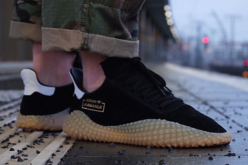 adidas Originals Kamanda Nubuck Noir Semelle Épaisse Gomme