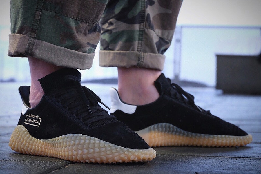 adidas Originals Kamanda Nubuck Noir Semelle Épaisse Gomme