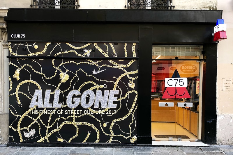 Vitrine Boutique Club 75 Sortie All Gone 2017 