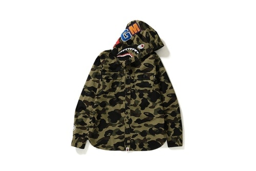 BAPE Lance Des Chemises Camo À Capuche