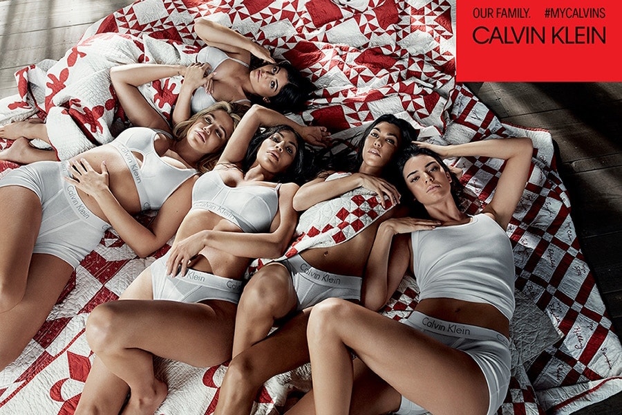 Kim Kardashian West Kourtney Khloé Kendall Jenner Kylie Willy Vanderperre Calvin Klein #MyCalvins Raf Simons