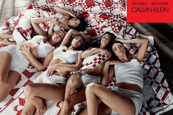 Kim Kardashian West Kourtney Khloé Kendall Jenner Kylie Willy Vanderperre Calvin Klein #MyCalvins Raf Simons