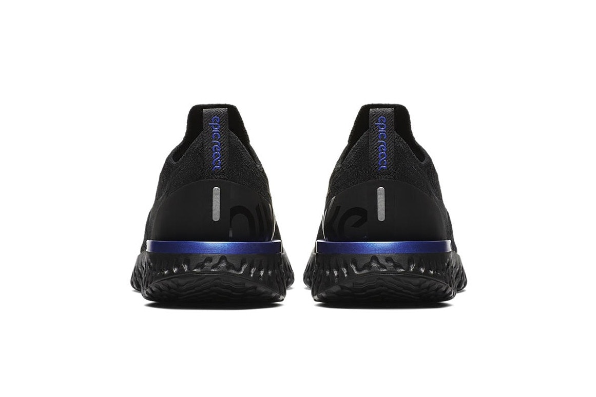 La Nike Epic React Flyknit Arrive En "Black/Racer Blue"
