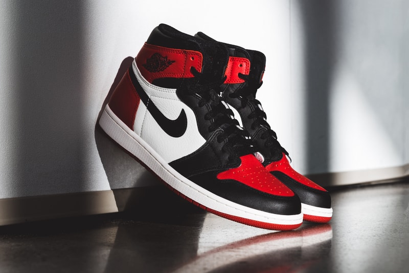 Close-Up De La Air Jordan 1 "Bred Toe"