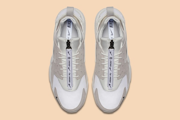 Nike Air Huarache Personnalisable Blanc Écru Beige Zip Pochoir Patchs Pin's