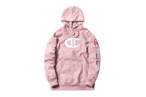 Sweat à capuche rose Kith Champion