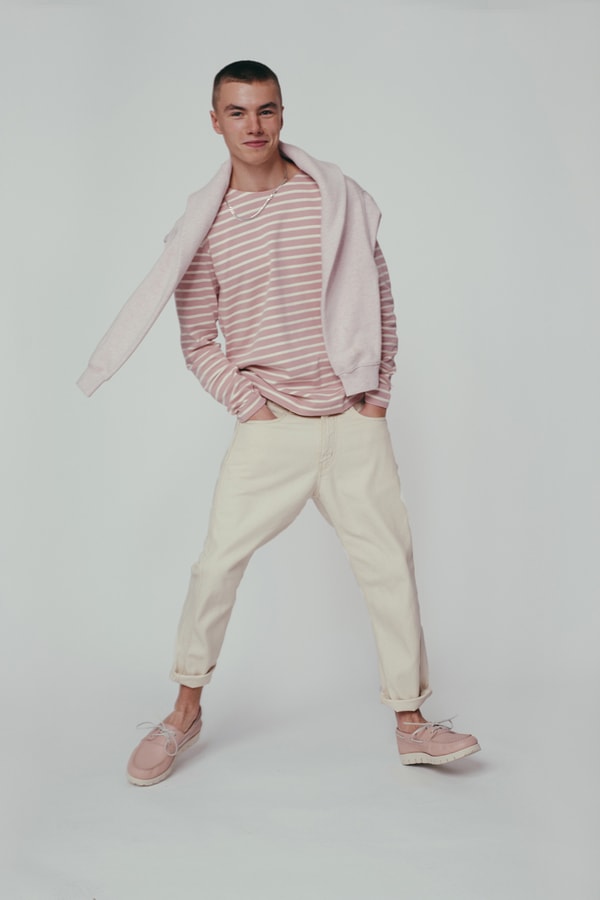 YMC Armor-Lux Marinières Bleu Marine Rose Vert Pastel