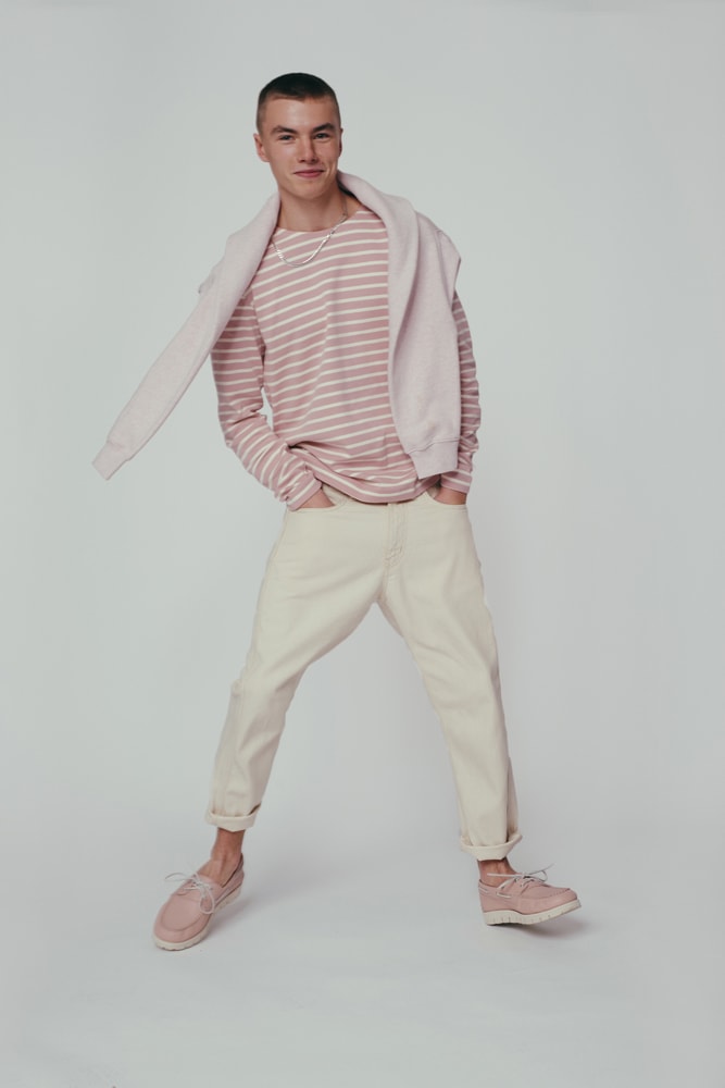 YMC Armor-Lux Marinières Bleu Marine Rose Vert Pastel