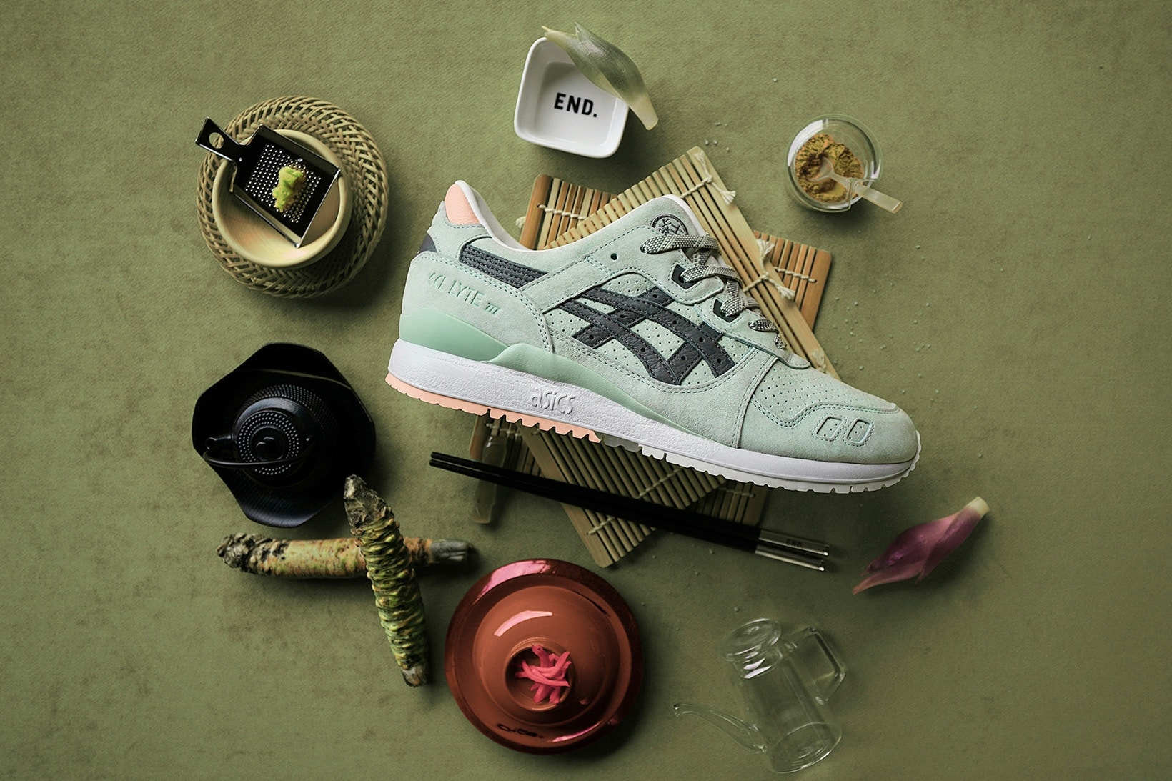 END. ASICS Gel Lyte III Wasabi