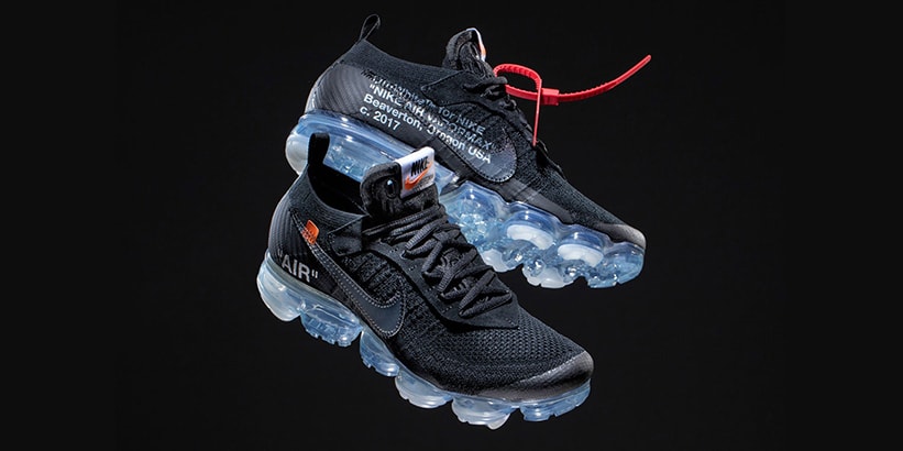 Virgil Abloh Nike Air VaporMax Black Gros Plan