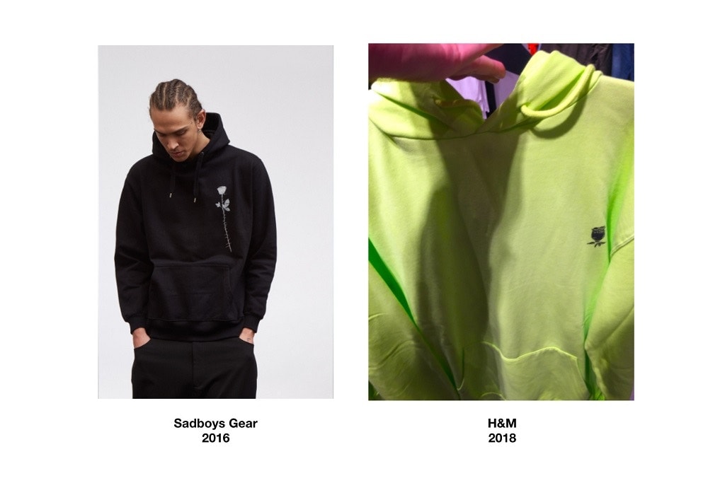 H&M Plagiat Accusé Copier Sadboys Gear Rose Love