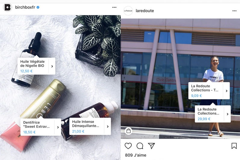 Instagram Social Shopping Fonctionnalité