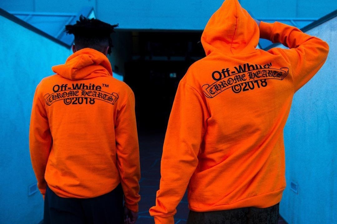 Hoodie Orange Chrome Hearts x Off-White™