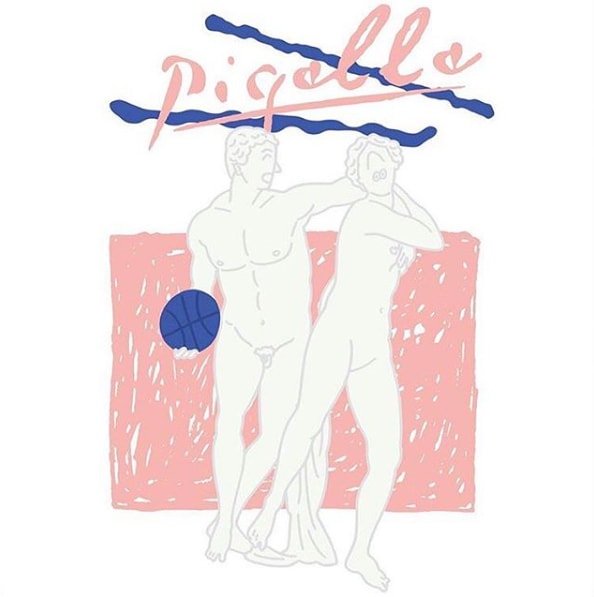 Illustration Pigalle Bleu Rose