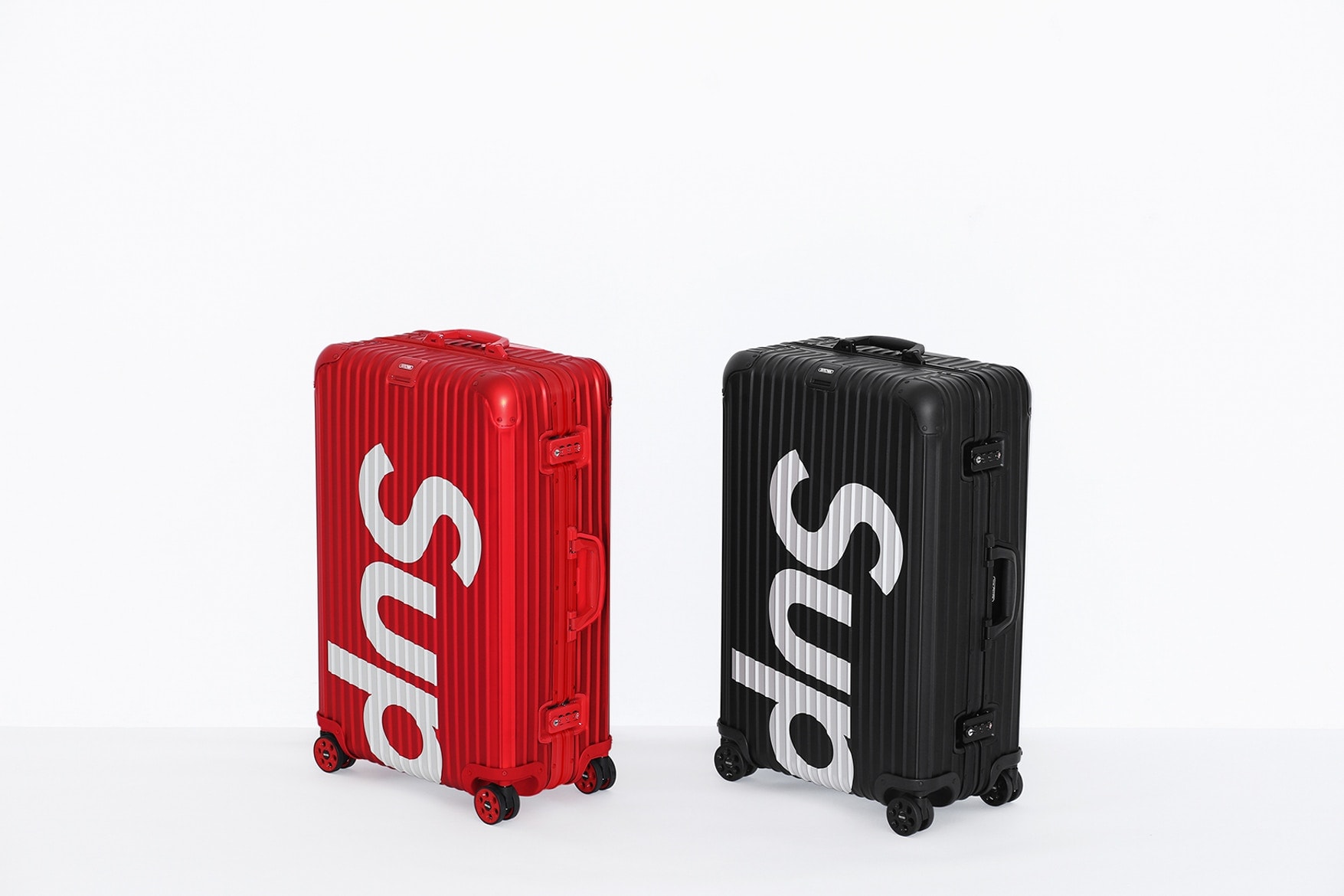 Valises Supreme x RIMOWA Noir Et Rouge