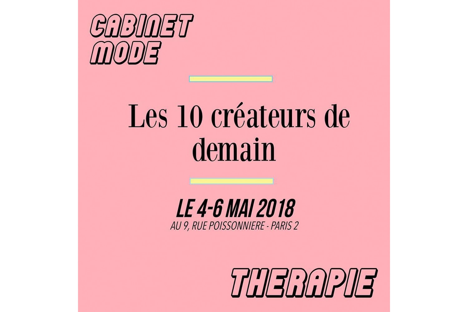 Affiche Du Pop-Up Store Cabinet Mode Thérapie