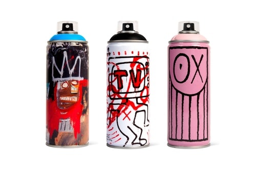 Jean-Michel Basquiat, Keith Haring & André Saraiva Customisés Sur Des Bombes Aérosol