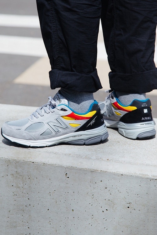 Aries New Balance grise jaune rouge bleu