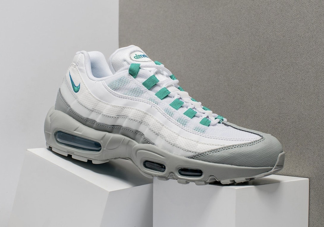Nike Air Max 95 turquoise blanche grise
