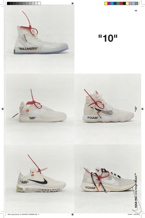 Virgil Abloh Nike The Ten TEXTBOOK