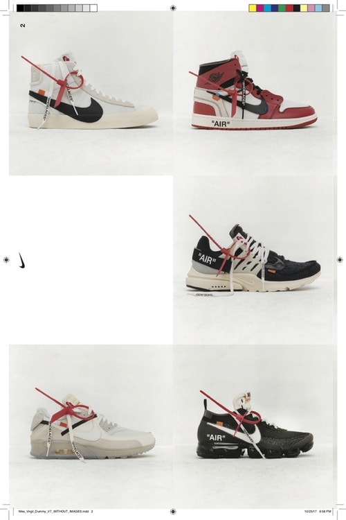 Virgil Abloh Nike The Ten TEXTBOOK