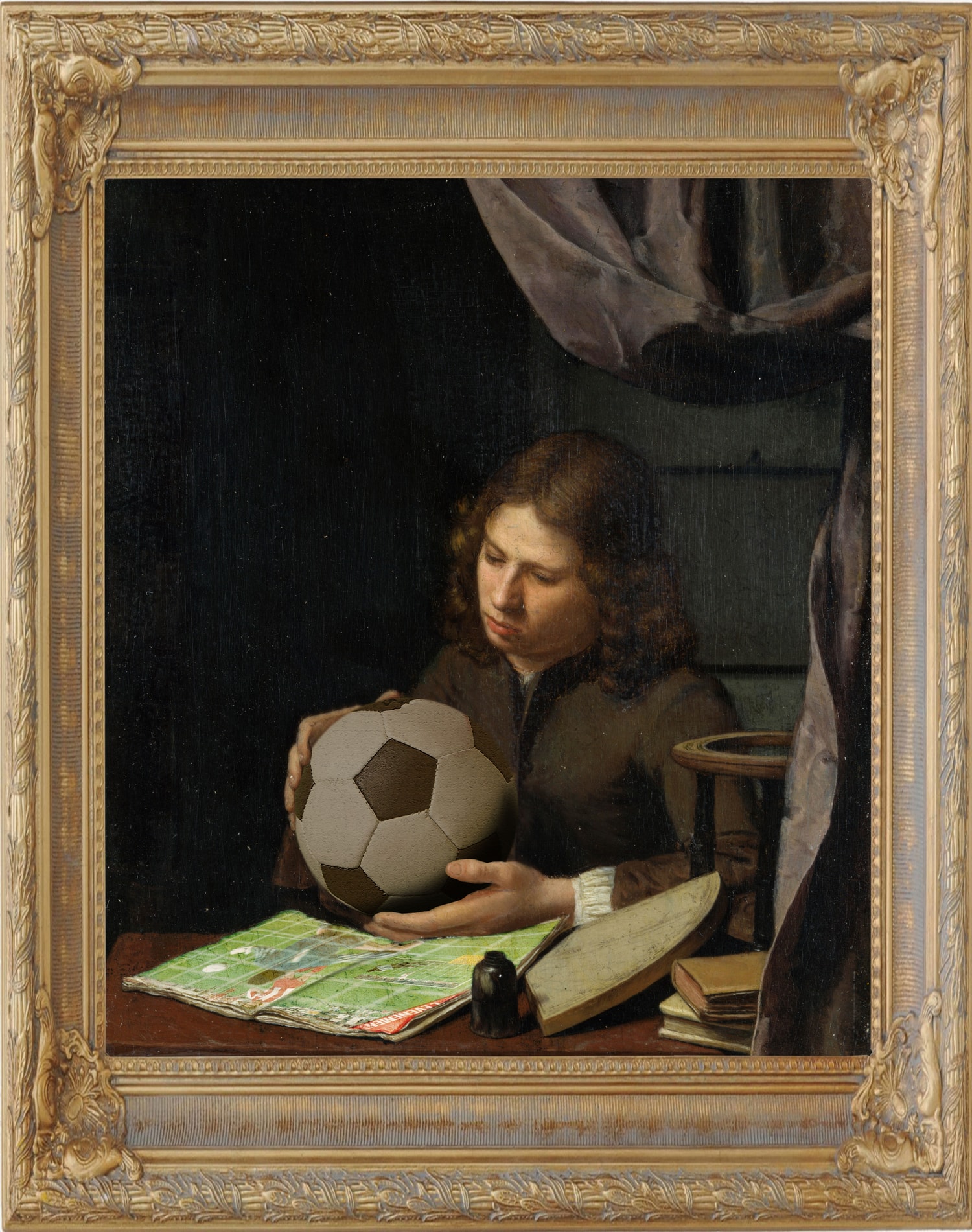Le Football S'Incruste Dans Des Tableaux De Maîtres Lors D'Une Exposition Parisienne