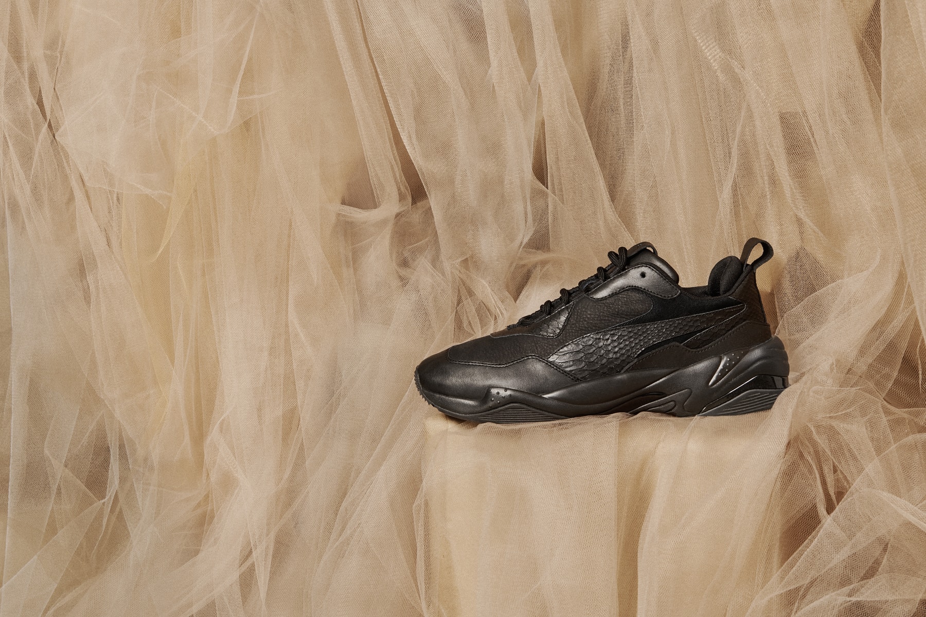 Puma, Sneaker, Thunder, noir, blanc