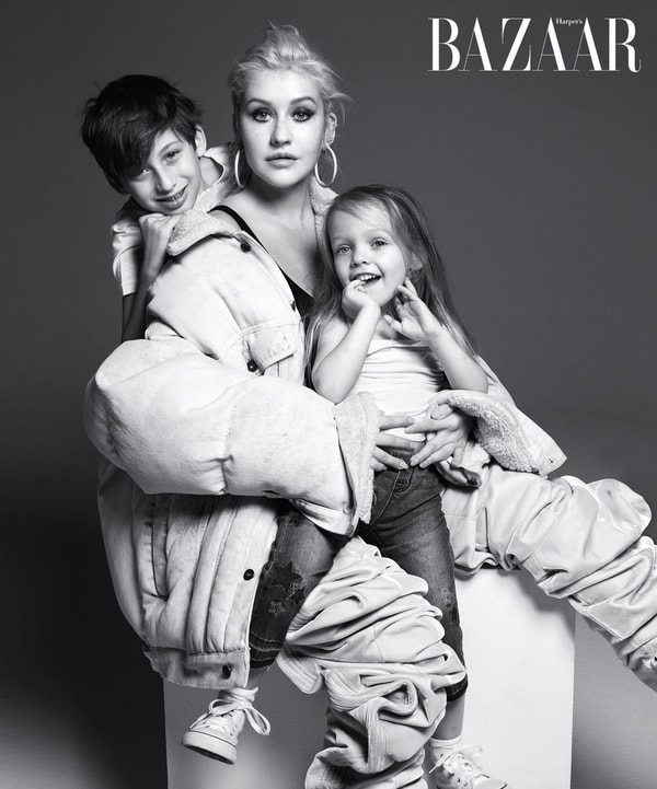 Kanye West, North, Saint, Enfant, Harper Bazaar