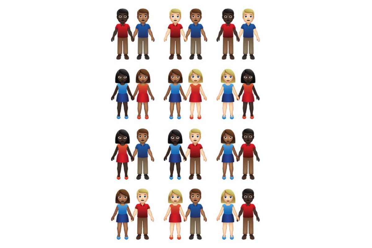 Apple EMojis Couple 55 combinaisons genres peau