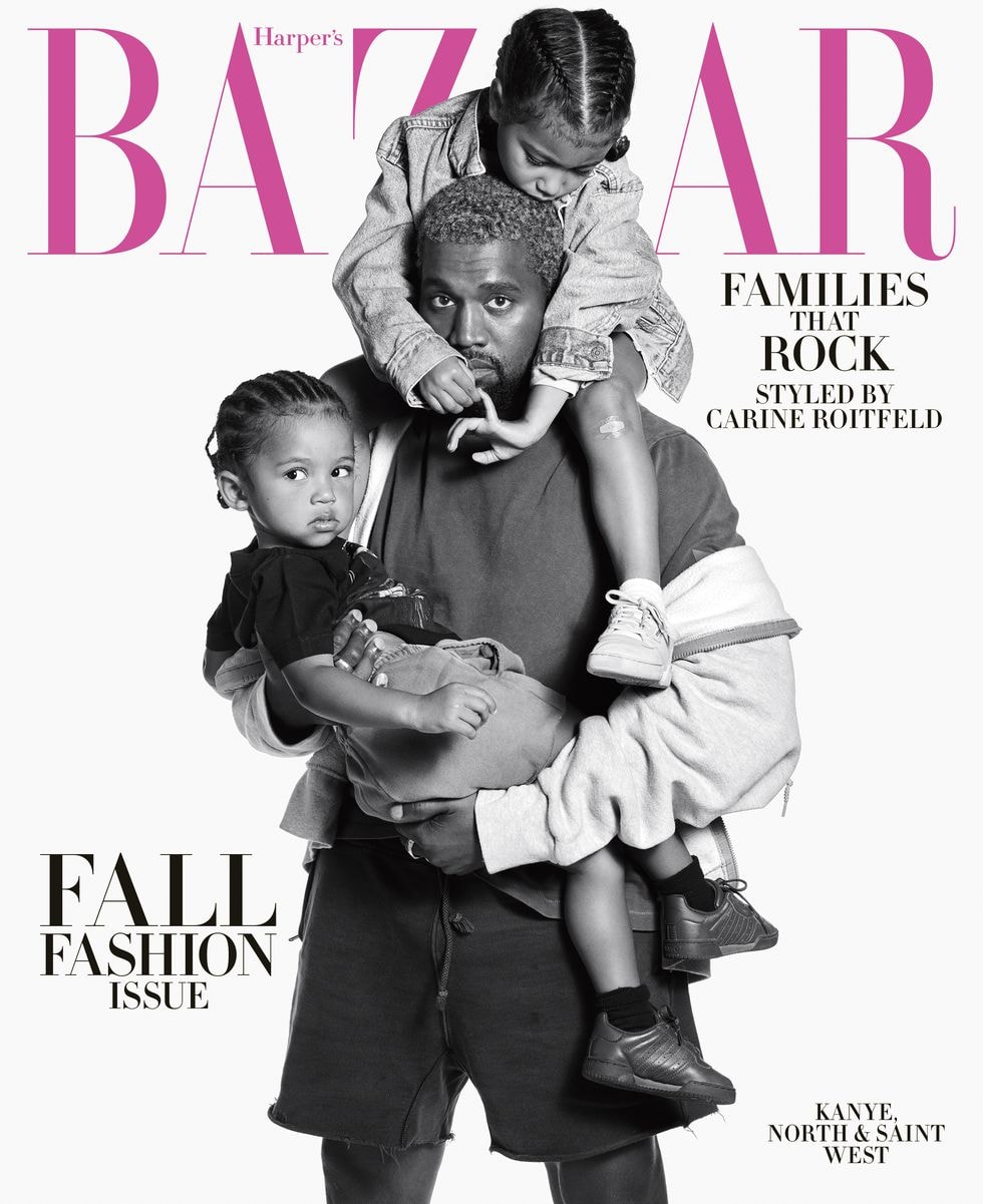 Kanye West, North, Saint, Enfant, Harper Bazaar