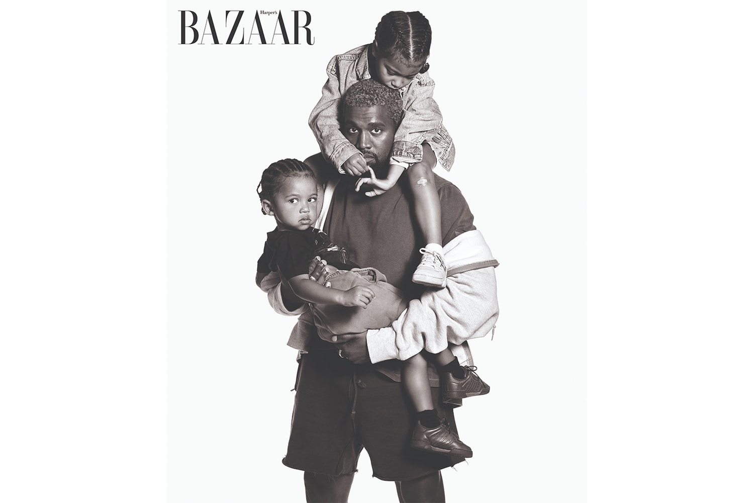 Kanye West, North, Saint, Enfant, Harper Bazaar