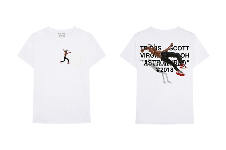 Virgil Abloh A Confectionné Deux T-Shirts Pour Le Merch "ASTROWORLD" De Travis Scott