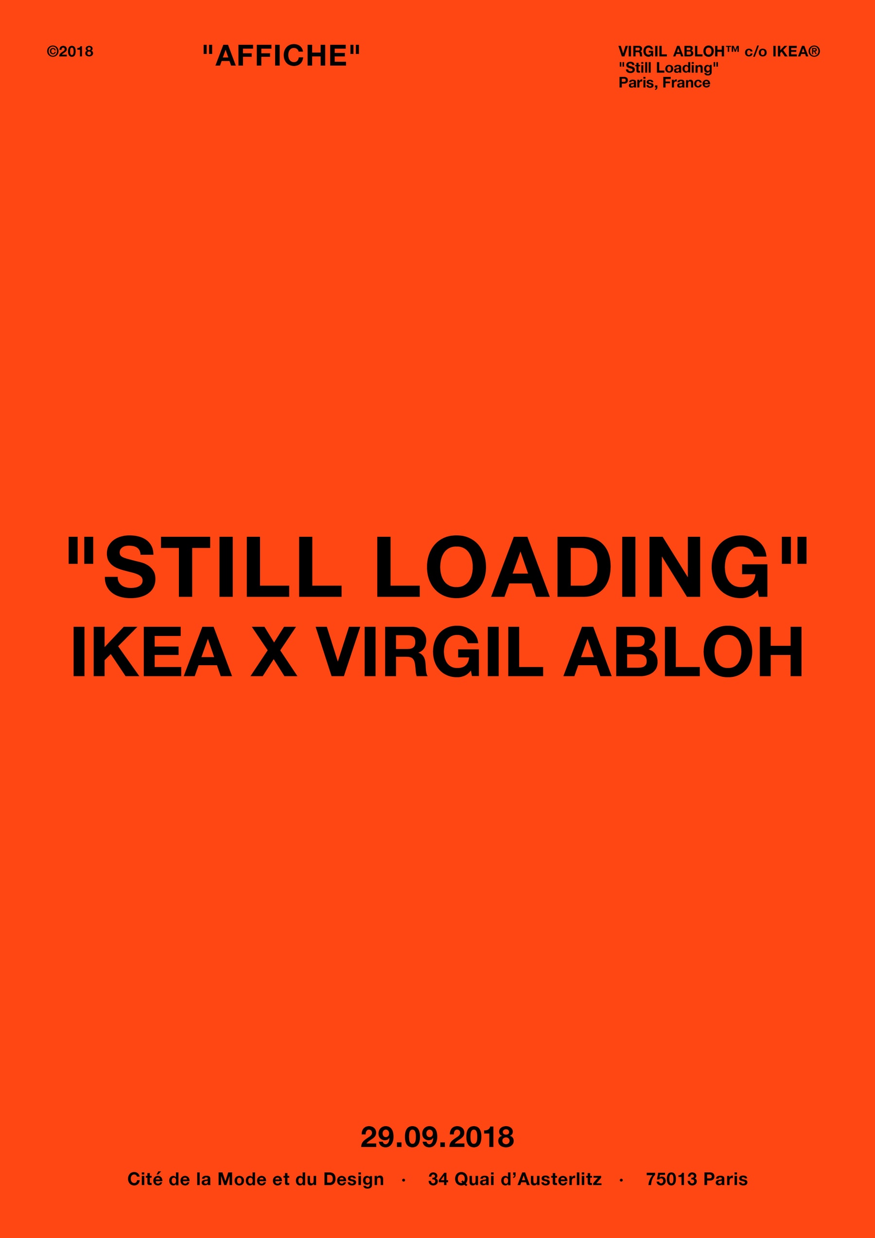 IKEA x Virgil Abloh : Ouverture D'Un Pop Up A Paris