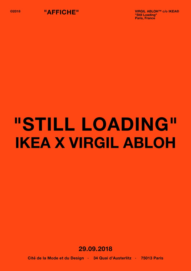 IKEA x Virgil Abloh : Ouverture D'Un Pop Up A Paris