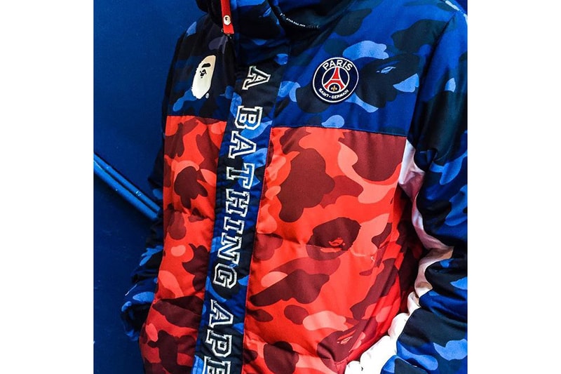 BAPE PSG Collaboration Image Doudoune