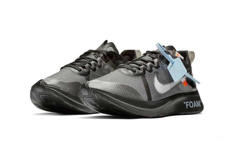 Photos Des Off-White™ x Nike Zoom Fly "Tulip Pink" Et "Black"